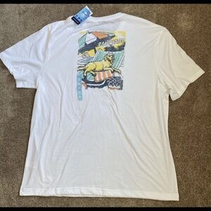 NWT Men’s Izod Saltwater Short Sleeve Graphic T-Shirt Size XXL White